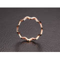 Rose Gold Stainless Steel Crown Wedding Couples Purity Rings Jewelry